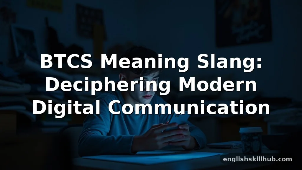 btcs meaning slang