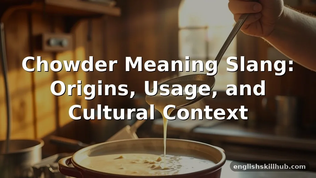 chowder meaning slang