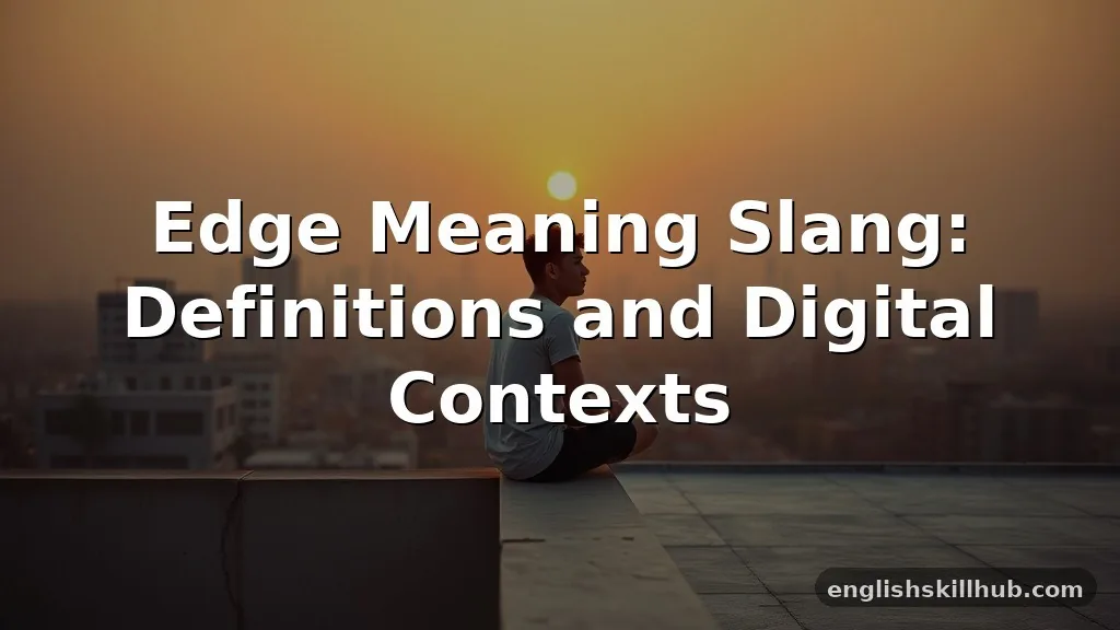 edge meaning slang