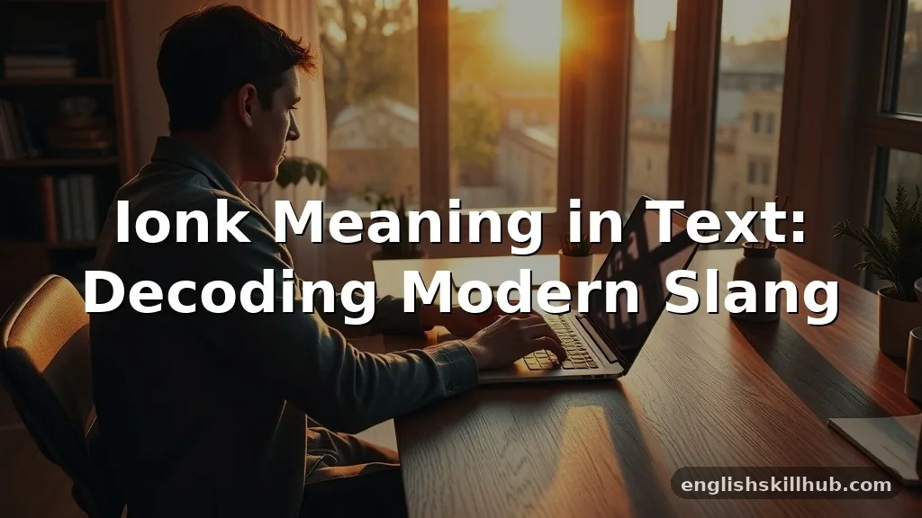 ionk meaning in text