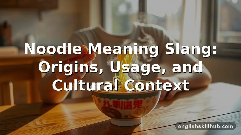 noodle meaning slang