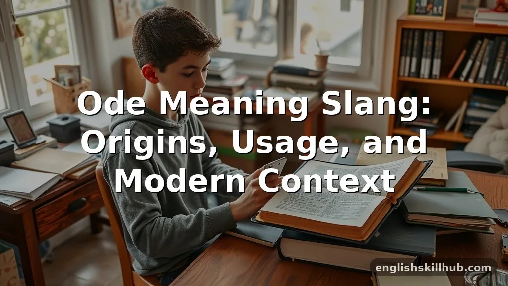 ode meaning slang