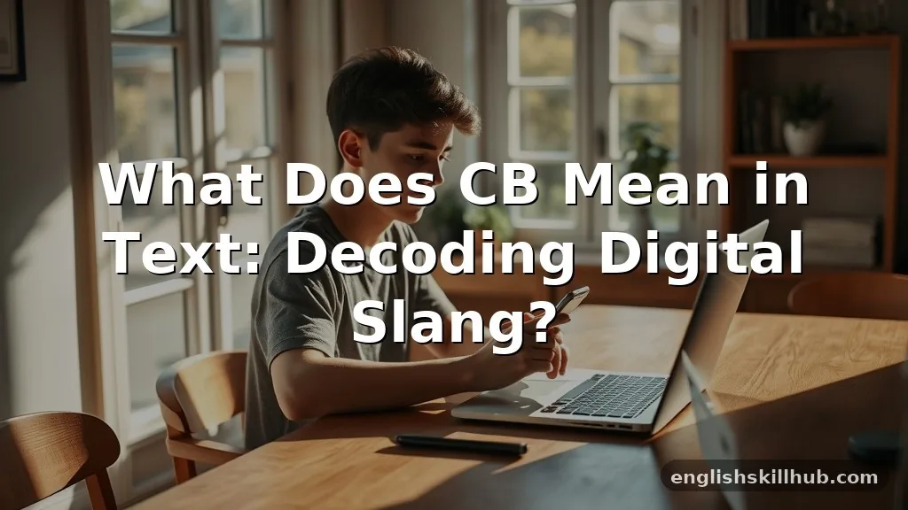 what does cb mean in text