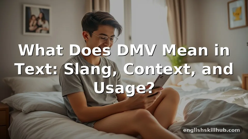 what does dmv mean in text