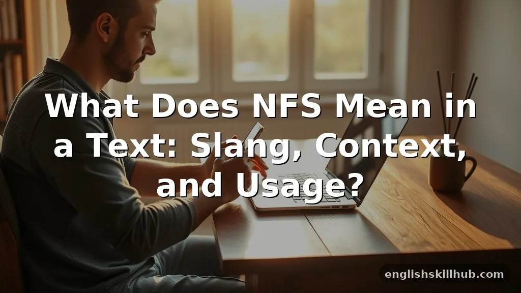 what does nfs mean in a text