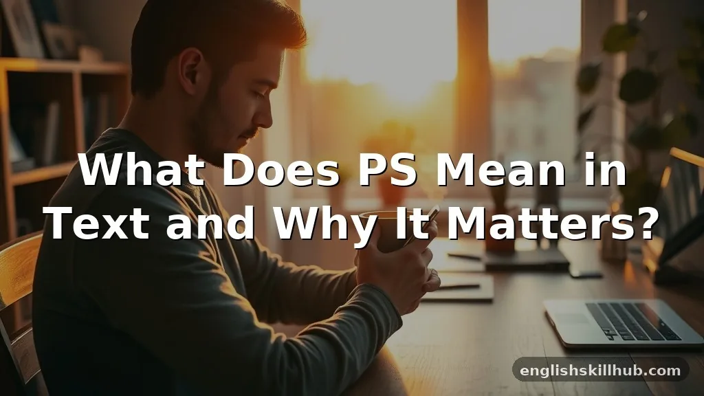 what does ps mean in text
