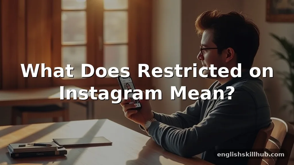 what does restricted on instagram mean