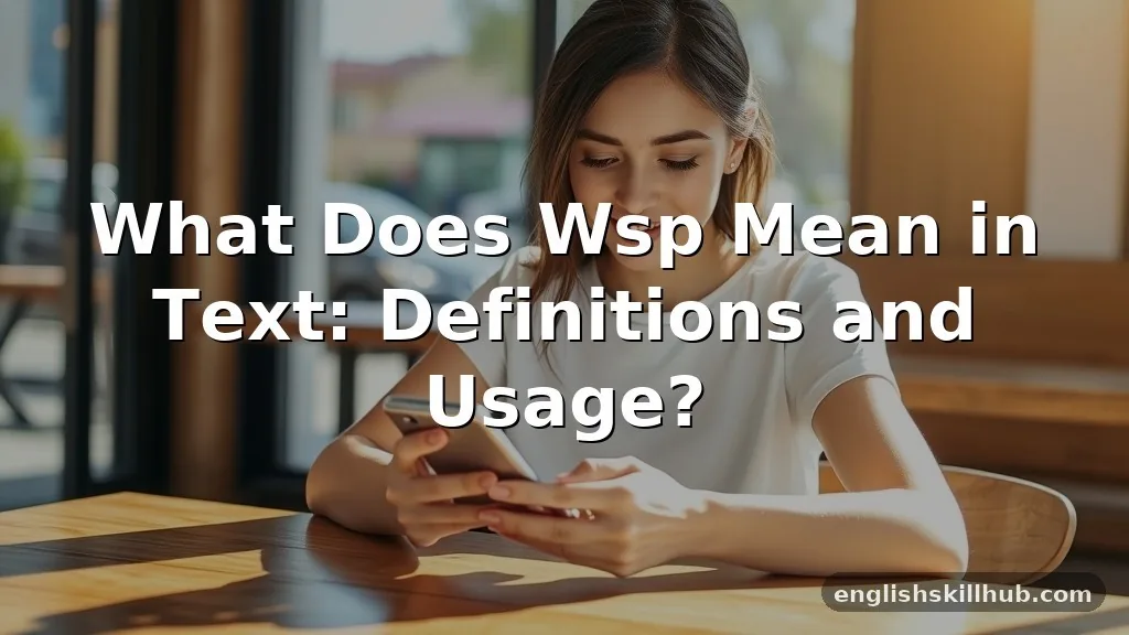 what does wsp mean in text